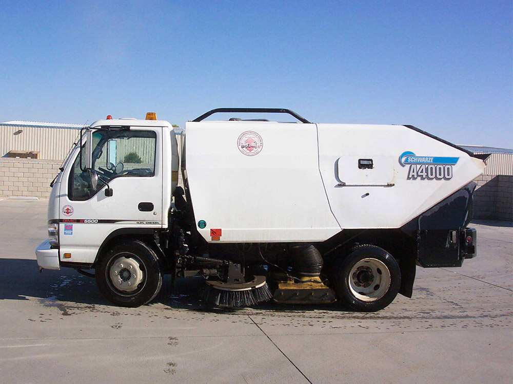 Sweeping Truck Side View